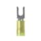 Panduit Fork Terminal, #8 Stud Size, 10 AWG, 600 V, Nylon Insulated, Yellow, 500 PK PNF10-8LF-D - alternate 1